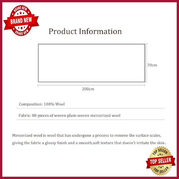 Luxury Cashmere-Soft Merino Wool Shawl Wrap Scarf Lightweight Travel - Picture 7 of 8